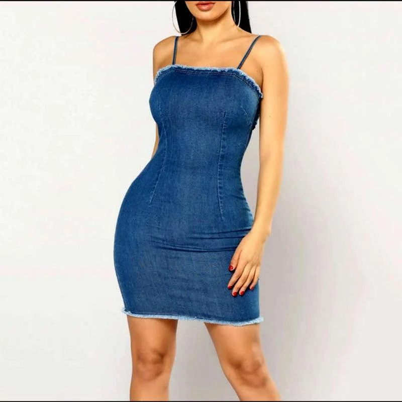 Women's Clothing For Casual Outings FITTED & FAB DENIM DRESS