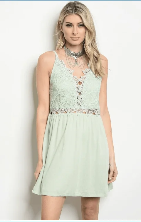 Comfortable Casual Women's Clothing MIRANDA’S MINT LACE DRESS