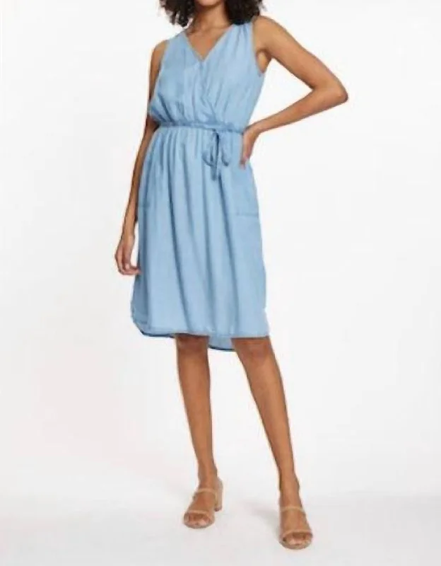 Casual Fashion Trends for Women Tencel Dress In Blue