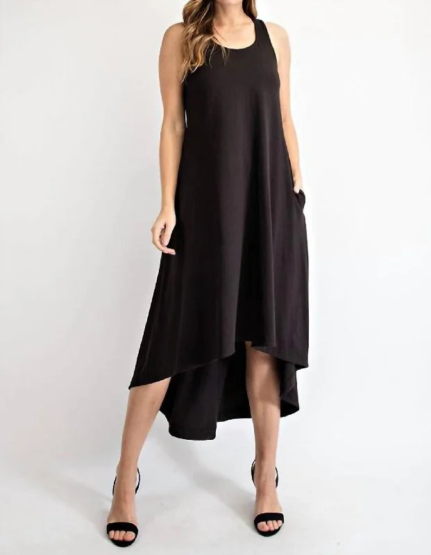 Women's Charming Outfit For Events Taylor High-Low Dress In Black