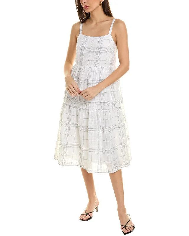 Luxury Women's Clothing Bella Dahl Tiered Linen-Blend Dress