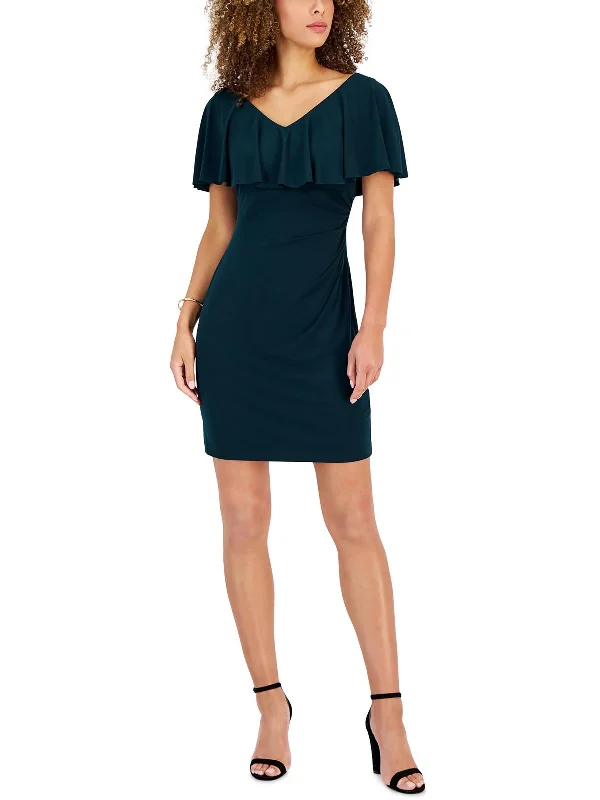 Women's Clothing Sets Womens Gathered Double V Sheath Dress