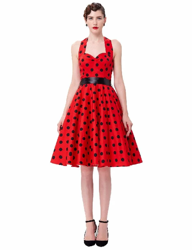 Red with Black Polka Dots