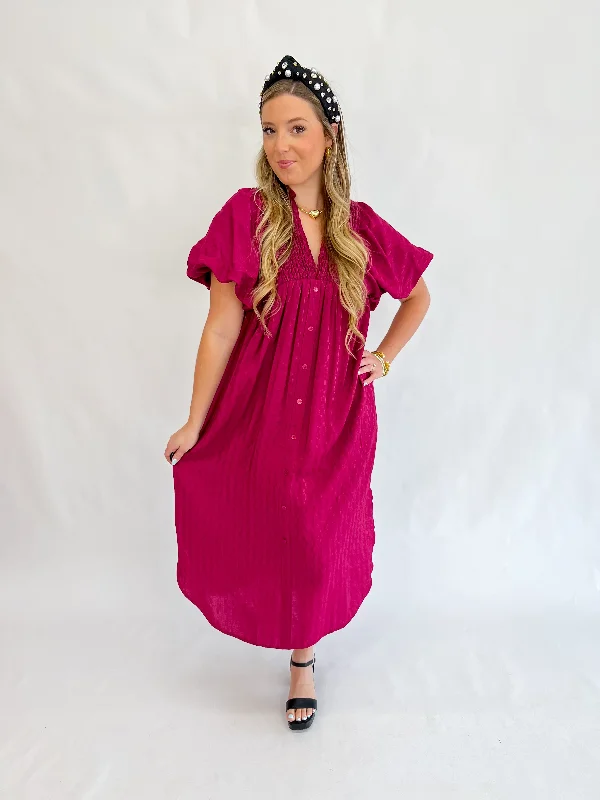 Women's Evening Wear [Entro] Cider Charm Dress-Plum