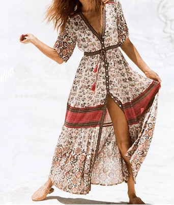 Modern Women's Outfit HIPPIE CHICK BUTTON UP DRESS