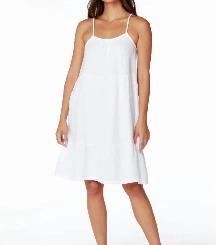 Flash Sales This Week Cami Tiered Dress In White