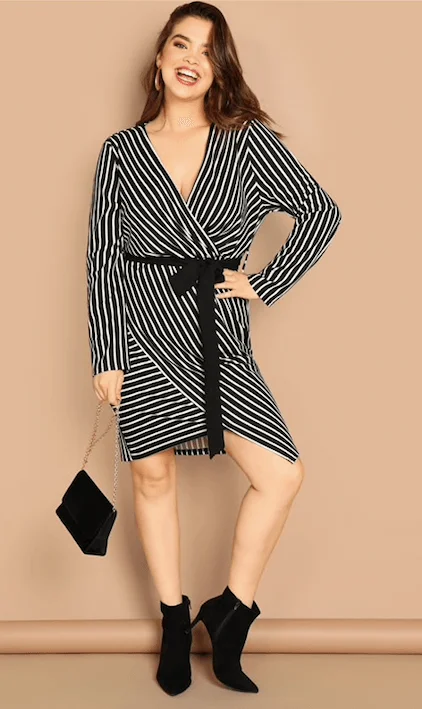 Fashion Sale BLACK & WHITE SO RIGHT DRESS