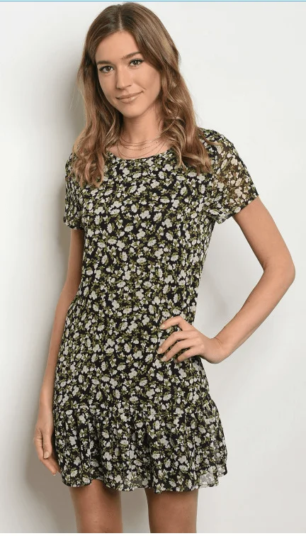 Affordable Women's Clothing Sale Online MIDNIGHT FLOWERS DRESS