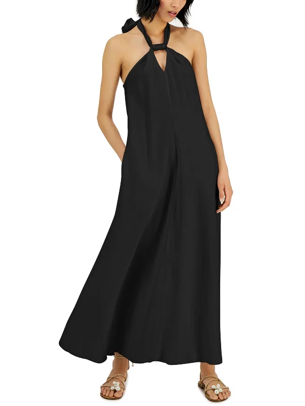 Chic Women's Clothing Womens Keyhole Neck Maxi Halter Dress