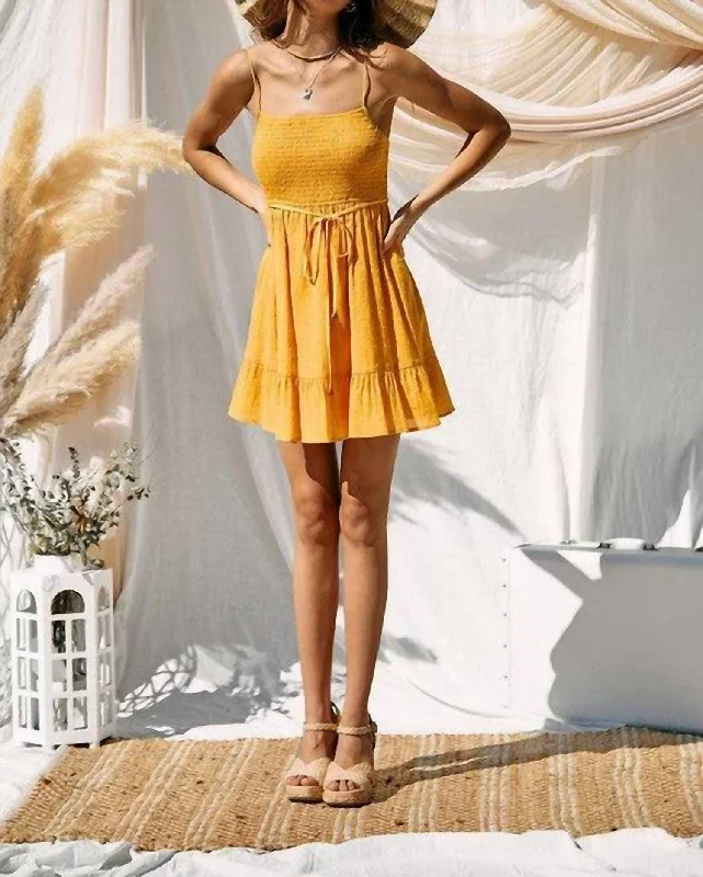 Casual Chic Clothing Shelby Sun Dress In Yellow