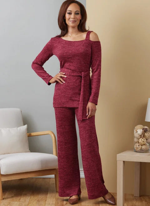 Shop Ladies Clothes Butterick Knit Dress, Top, Skirt and Trousers B6913