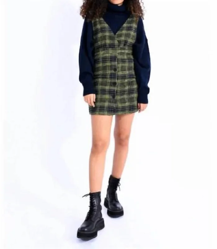 Women's Seasonal Clothing Gwen Plaid Dress In Black