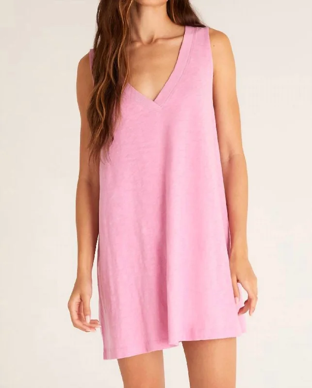 Designer Women's Fashion Online Sparrow Mini Tank Dress In Orchid Pink