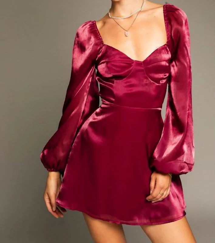 Women's Functional Outdoor Garments Don't Be Changed Dress In Wine