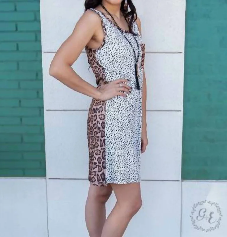 Trendy Street Style Clothing You're Spot On Pocket Tank Dress In White/brown