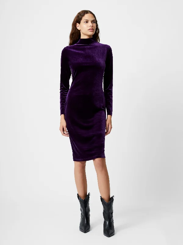 Summer Sale Velvet Turtleneck Dress