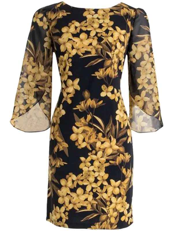 Women's Trendy Outfit Womens Printed Mini Sheath Dress