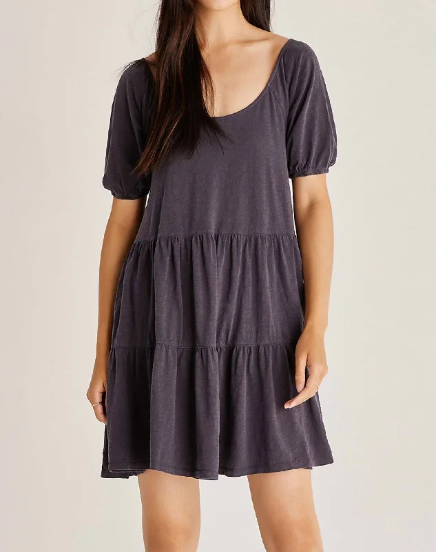 Stylish Everyday Clothing Swifton Oversized Dress In Midnight Grey