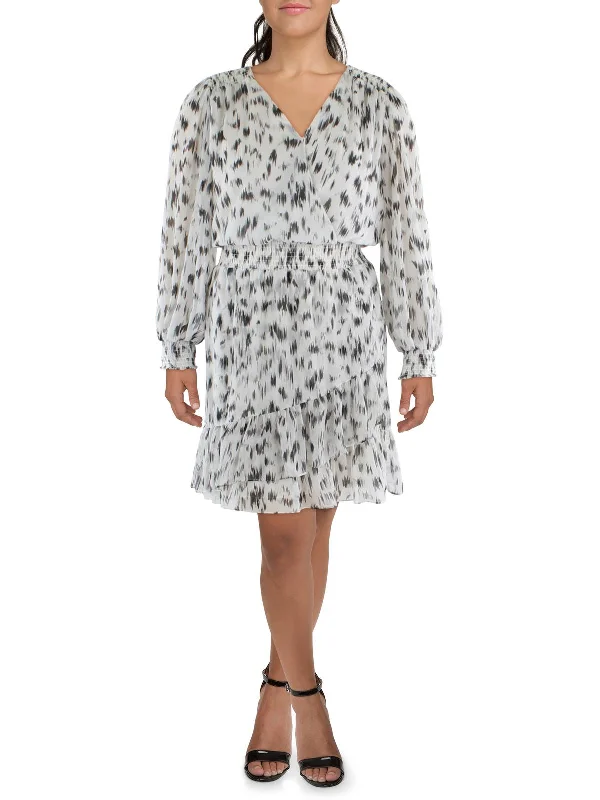 Flash Sale Or Flash Sales Plus Womens Printed Knee-Length Fit & Flare Dress