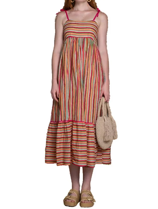 Exclusive Online Sale Malin Dress In Strawberry Stripes