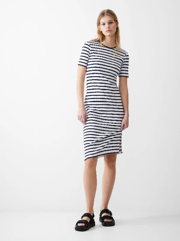 Casual Women's Clothing Stripe Rib Dress