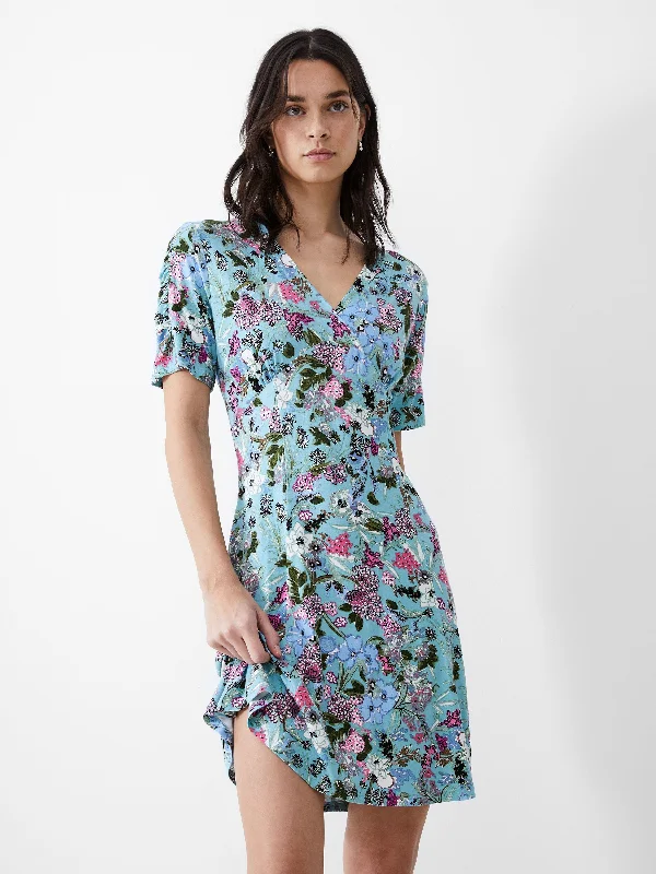 Affordable Women's Garments Blossom Hibiscus Flippy Dress