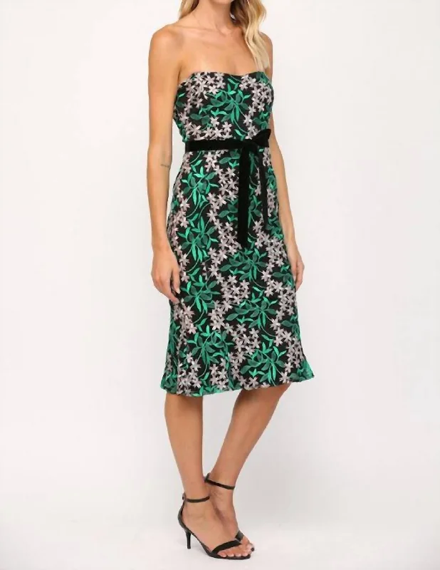 Women's Seasonal Garments Just My Luck Dress In Green Multi