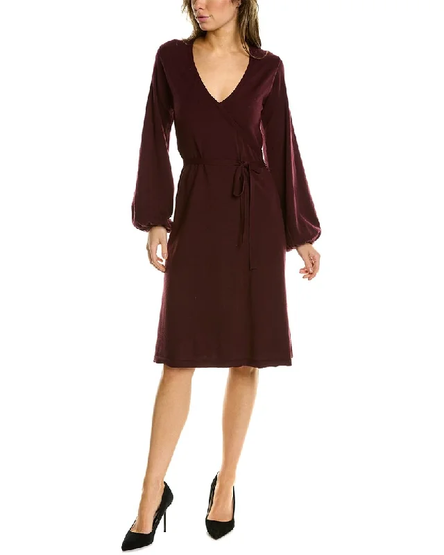 City Fashion Max Studio Surplice Sweater Dress