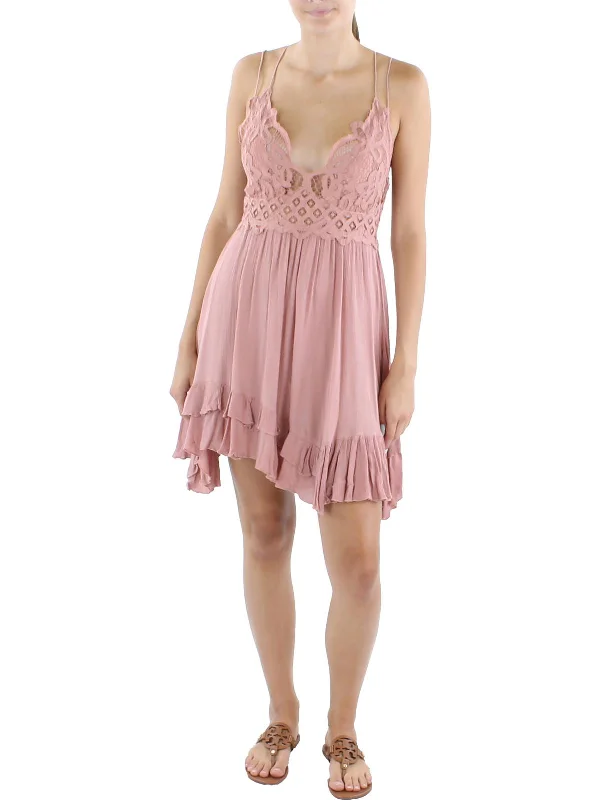 Women's Urban Clothing Adella Womens Lace Mini Slip Dress