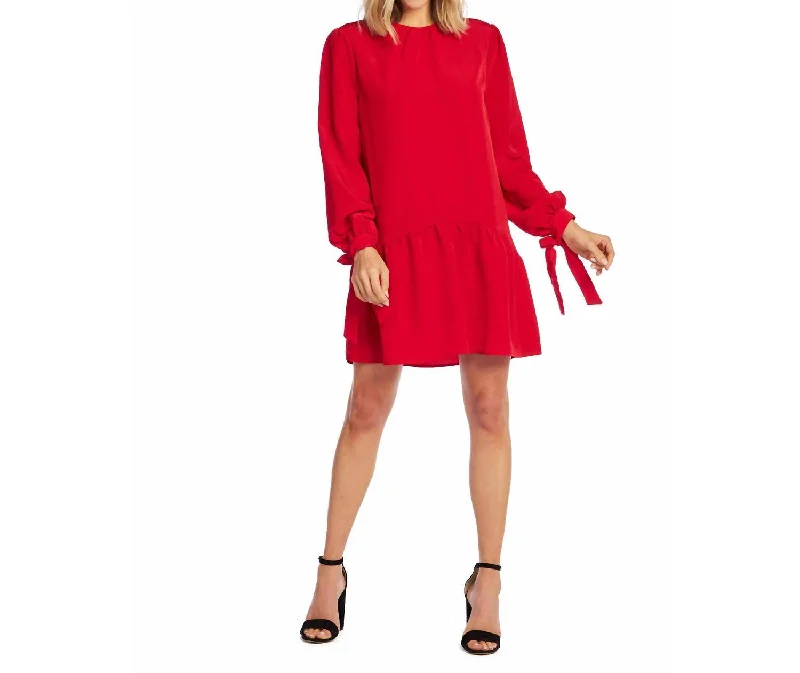 Fashion Sale Merritt Flounce Dress In Red