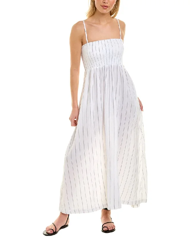 High Street Women's Fashion for Trendy Shoppers Monrow Pinstripe Gauze Dress