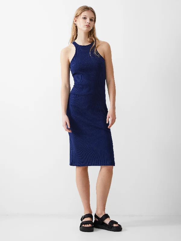 Women's Resort Garments Ribbed Racer Dress