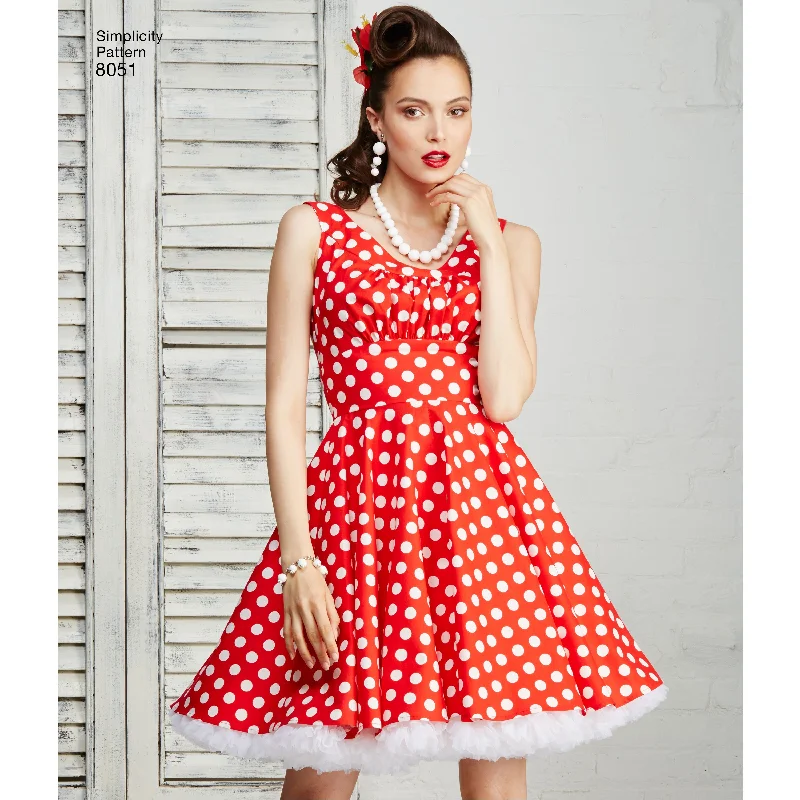 Women's Effortless Casual Outfit Simplicity Vintage Dresses S8051