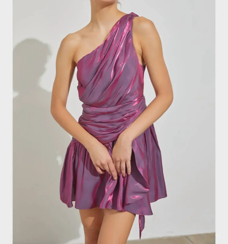 Fashionable Women's Clothing You're A Gem Dress In Orchid/metallic