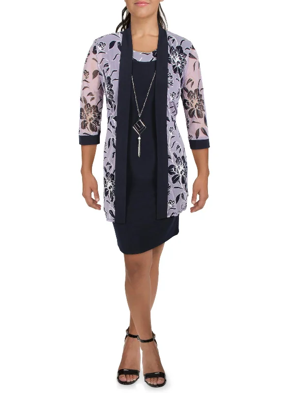 Clearance Sale Womens Knit Jacket Two Piece Dress