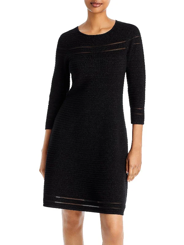 Workwear Fashion for Women Womens Crewneck Mini Fit & Flare Dress