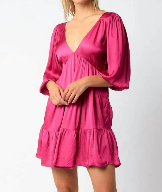 Wardrobe Upgrade The Cindy Dress In Fuchsia