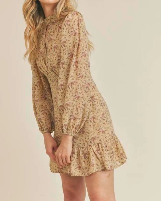 Sales Clothes Mock Neck Dress in Multi