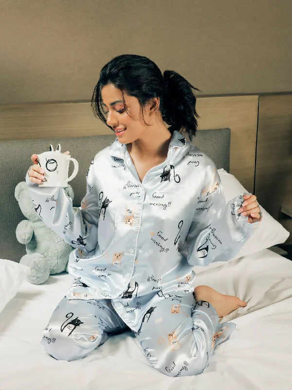 Exclusive Sale Printed Silk Sleepwear