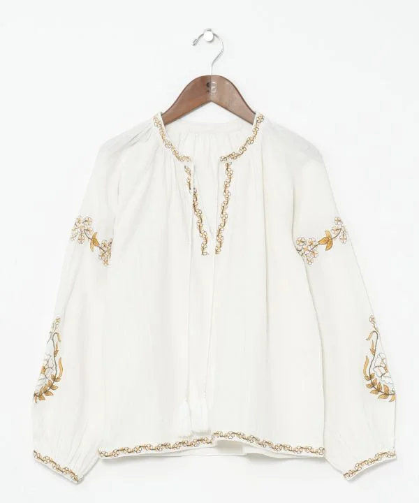 Special Offer Floral Embroidery Top