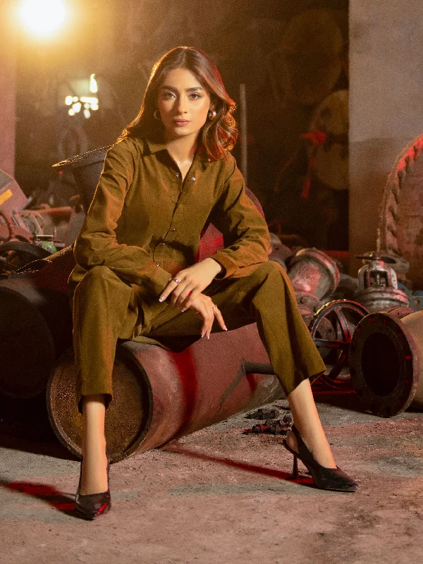 Classic Women's Fashion Vintage Corduroy Co-Ord Set