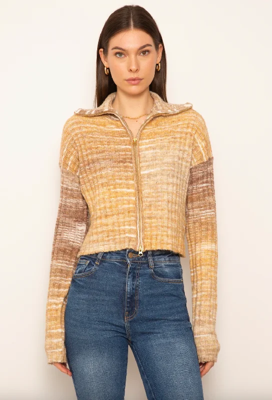 Everyday Wear Esmerelda Lightweight Ombre Zip - Oatmeal