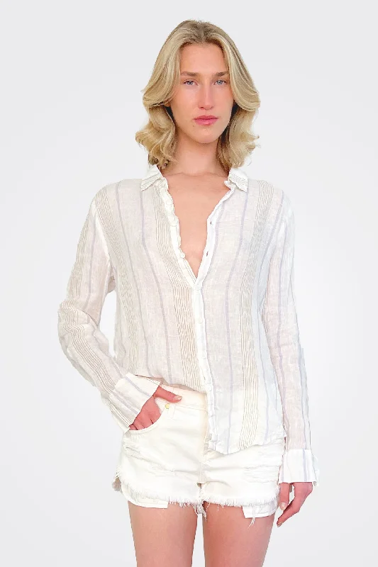 Women Apparel Romy Linen Shirt - Washed Stripe