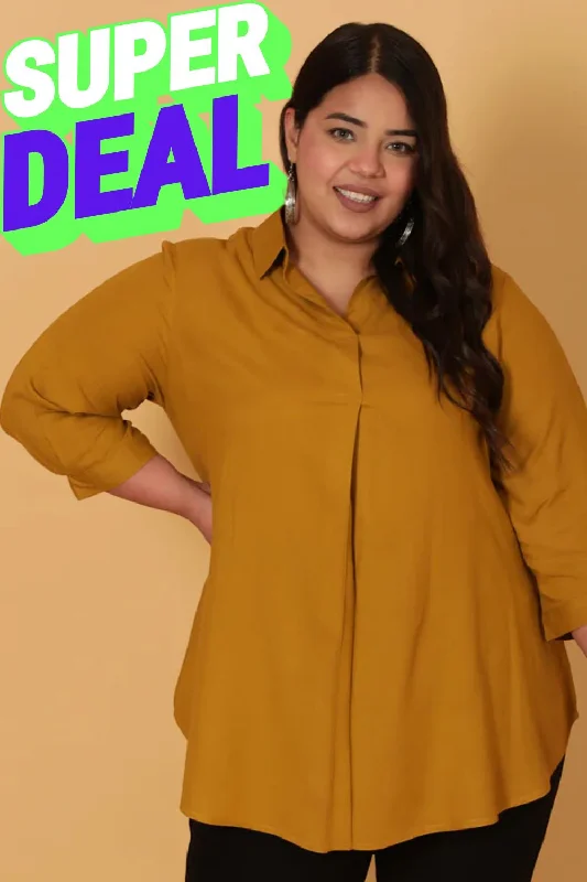 End Of Season Clearance Yellow Centre Pleat Top