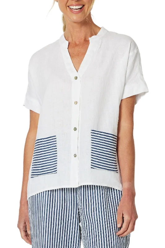 Relaxed Style STRIPE BEACH SHIRT - 45782GS