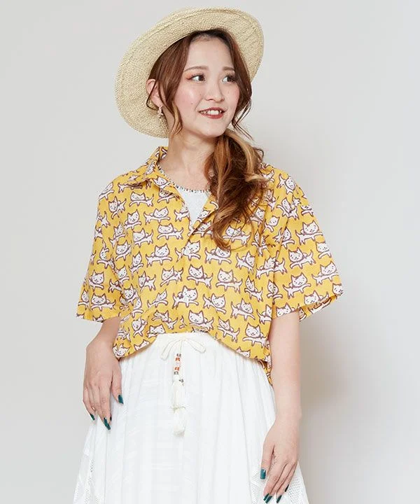 Boho Chic Fashion OKAKA Block Print Unisex Shirt