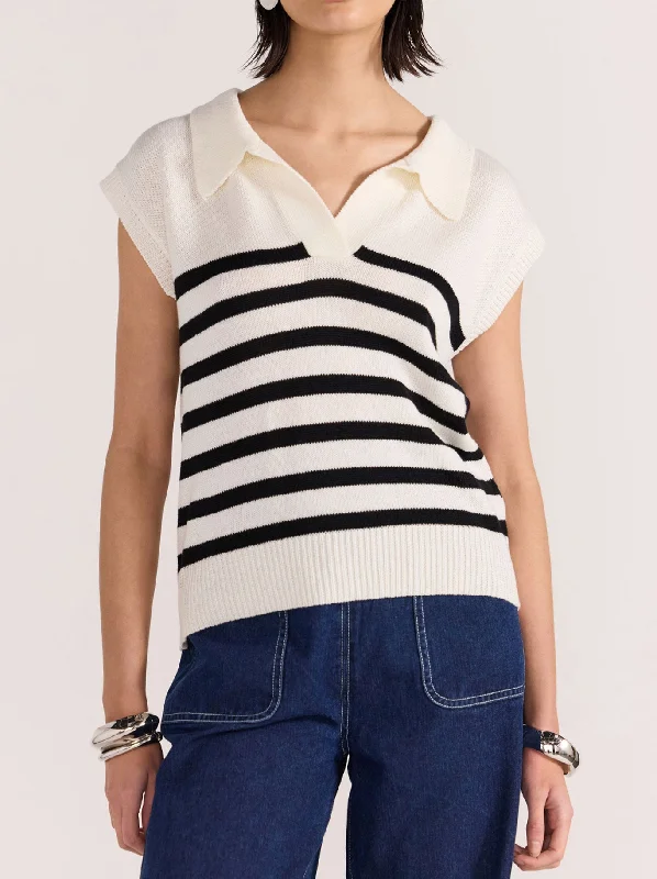 Sophisticated Style STAPLE THE LABEL REMI STRIPED POLO KNIT
