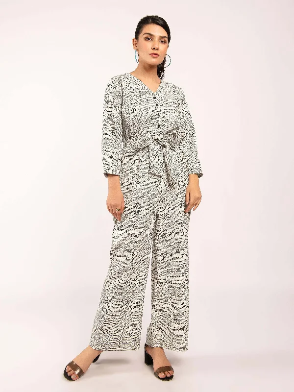 Winter Wardrobe Clearance Printed Crepe Jumpsuit