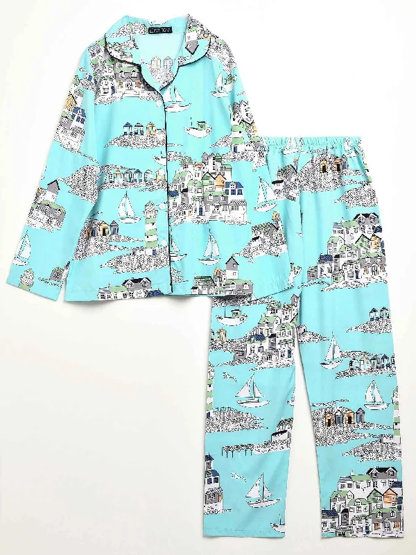 Chic Style, Always In Vogue Printed Grip Sleep Suit