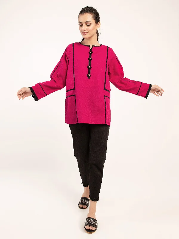 Bold Fashion Laced Khaddar Top